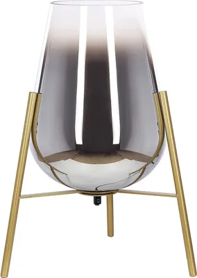 Produktbild von BELIANI Tischlampe aus Stahl und Goldglas 44 cm modernes Wohnzimmer Schlafzimmer