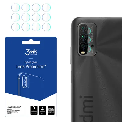 Produktbild von 3mk Hybridglas Lens Protection für Xiaomi Redmi 9T Kamera Objektiv Kameralinse 0,16mm 6H (4 Stück)
