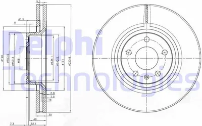 Produktbild von 2x DELPHI Bremsscheibe BG3939 für AUDI A6 Avant (4F5 C6) A6 Limousine (4F2 C6)