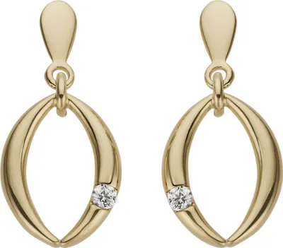 Produktbild von Ohrhänger 585 Gold Gelbgold 2 Diamanten Brillanten
