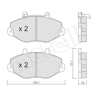 Produktbild von METELLI Bremsbeläge Satz Vorne Bremsklötze für FORD TRANSIT MK-5 Bus (E) 22-0195-1
