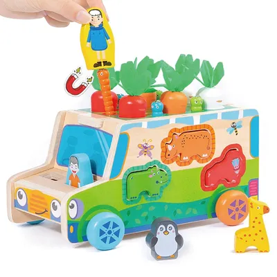 Produktbild von Montessori Spielzeug 1 2 3 - Holz Motorikspielzeug für Kinder