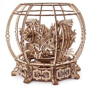 Image de Puzzle 3D, Aquarium Mécanique, Ugears, bois, 325 pièces