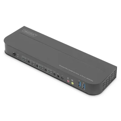 Obrázek produktu pro DIGITUS KVM-Switch, 4-Port, 4K60Hz, 4 x DP in, 1 x DP/HDMI out