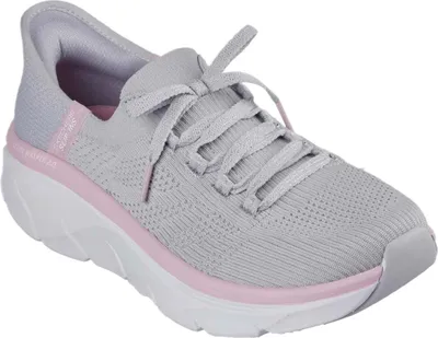 Produktbild von SKECHERS D'LUX WALKER 2.0 THRILL MOVEMENT Damen Slip-In Sneaker Grau/Rosa, 39 EU