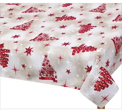 Obrázek produktu pro Ubrus VÁNOCE - 120x140 cm - Červená,Béžová