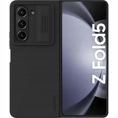 Produktbild von Nillkin CamShield Silky Silikonhülle für Samsung Galaxy Z Fold 5 mit Kameraschutz, schwarz