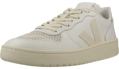 Produktbild von Veja V-10 Damensneaker, Leder/Textil, Pure/Calcaire nachhaltig produziert - Damenschuhe Top Trends, Weiß, leder/textil&nbsp