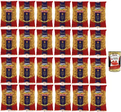 Produktbild von Divella Pasta 100% Italienisch Gnocchi 43, Nudeln aus Hartweizengrieß, Kochen 7 Minuten 24x 500g + Italian Gourmet polpa 400g