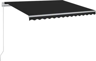 Image de vidaXL Store manuel rétractable avec LED 350x250 cm Anthracite