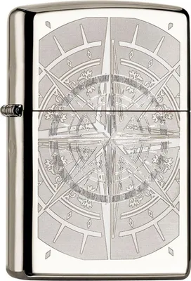 Obrázek produktu pro Zapalova? Zippo PL Compass 60001008 chrom s motivem Compass v?truodolný mosaz 1 x 3,5 x 5,5 cm