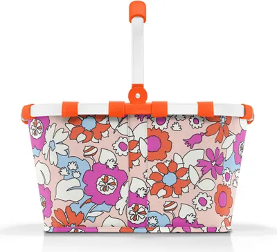 Produktbild von reisenthel carrybag, Einkaufskorb, Korb, Picknickkorb, Tragetasche, Polyestergewebe, Frame Florist Peach, 22 L, BK3083