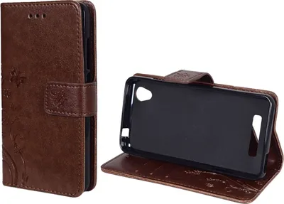 Produktbild von Schutz Hülle Blumen für Handy ZTE Blade A452 Coffee