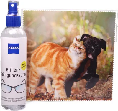 Image de Chiffon microfibre "chien et chat" taille 18,5*18,5 cm de La Kelnet