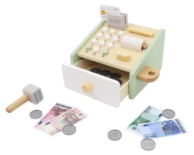 Produktbild von Holzspielzeugkasse mit Zubehör
