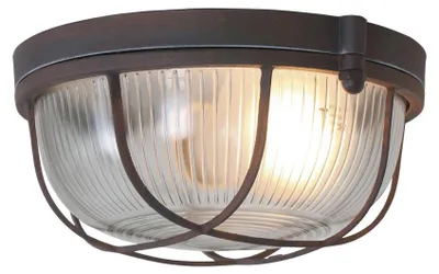 Immagine prodotto di Plafoniera - marrone - Lisanne - vetro metallo - Ø 17cm - E27 - 1342B - Mexlite