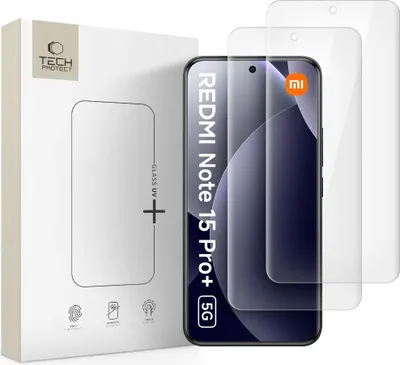 Zdjęcie produktu dla Szkło Hartowane Tech-Protect Glass Uv+ 2-Pack Xiaomi Poco M8 Pro / Redmi Note 15 Pro+ Plus 5G Clear