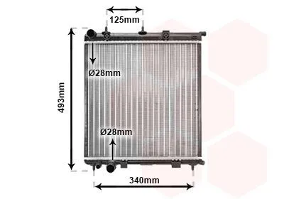 Produktbild von VAN WEZEL 09002187 Kühler Wasserkühler Motorkühler für CITROËN C3 I Schrägheck (FC, FN) C3 Pluriel (HB)