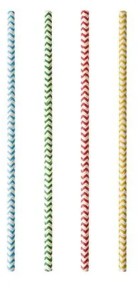 Zdjęcie produktu dla Papstar słomki do picia z papieru Zig Zag Pure 20 cm kolorowe 100 szt
