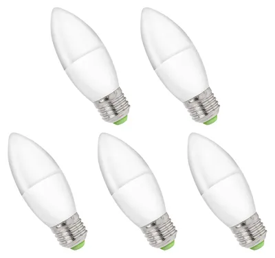 Produktbild von Spectrum E27 LED-Lampe B35 6W 560lm 6000K tageslichtweiß 5 Stück
