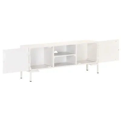 Zdjęcie produktu dla vidaXL Szafka pod TV biała 115x30x46 cm lite drewno mango