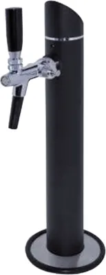 Produktbild von Black Tower Schanksäule 1-leitig mit Zierflansch Bsp. für BK160 / Bierkühlschrank 50l