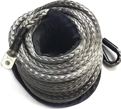 Produktbild von Seilwinden-Verlängerungsseil - Windenseil 30 m - Synthetisches UHMW-PE - Für ATV UTV SUV LKW Boot Offroad-Fahrzeug - Grau