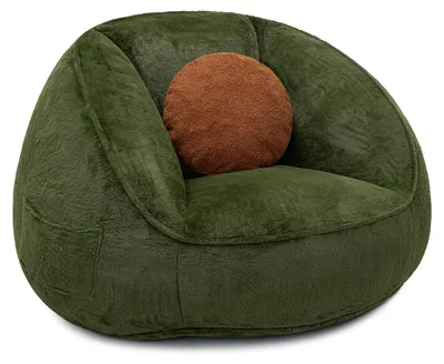 Produktbild von HOMMPA Einzelsofa mit Kissen 120x110x80 cm, Loungesessel mit Seitentasche, Bequemer Lesesessel für Wohnzimmer & Schlafzimmer, Grün