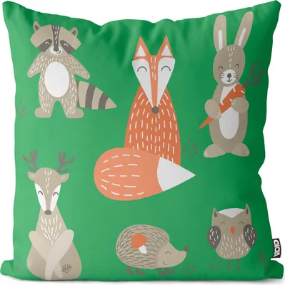 Produktbild von VOID Waldtiere Kinder Fuchs Kissenbezug Kissenhülle Sofakissen Kissen Deko Outdoor-Kissen Dekokissen