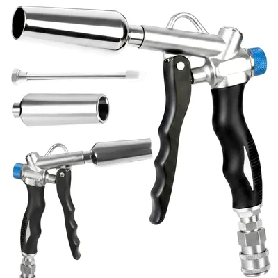 Produktbild von Druckluft Ausblaspistole Druckluftpistole Blaspistole Druckluftgeräte Set 4-tlg 1/4 Zoll mit mit 3 Düsen incl Verlängerung 110 mm Retoo