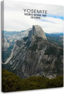 Produktbild von Leinwandbild yosemite-nationalpark 40x60 cm Feeby grau wandbild bereit zum aufhängen
