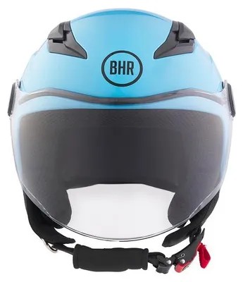 Produktbild von BHR 838 CHILDREN, Kinder-Motorradhelm Demi-Jet ECE 22.06, Rollerhelm mit kratzfestem Visier, Blau, S