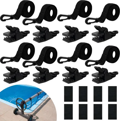 Produktbild von Pool Aufroller mit Haltebändern - 8er Set für Befestigung und Zubehörteile