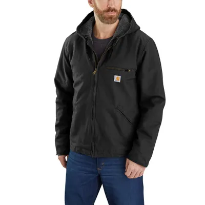 Produktbild von Carhartt Washed Duck Sherpa Lined Jacket 104392, Farbe:black, Größe:S