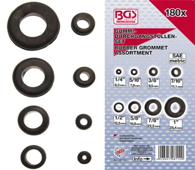 Obrázok produktu pre BGS technic Rubber Grommet Assortment, 212 mm, 212 g