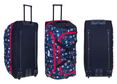 Produktbild von Reisetrolley Damen Reisetasche Trolley Elephant Travel Trolly 100-135 Liter Rolltasche groß Gepäck Reise Tasche Fluggepäck Cruiser 13025 Blue Flower Blau