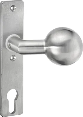 Produktbild von AMF Knopfkurzschild 439 gekröpft, fest, 156x32x6 mm, Knopf ø 55 mm, Edelstahl