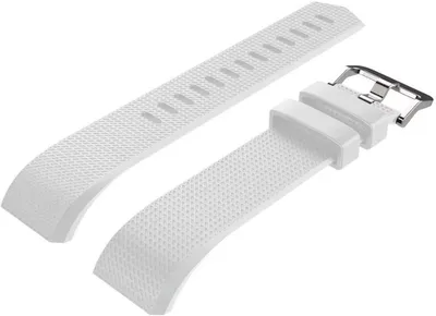 Productafbeelding van Witte polsband geschikt voor Fitbit - Horlogeband - Polsband geschikt voor Fitbit - Fitbit Charge 2 sportband - Wit - Klein - Horlogeband - Exclusief Fitbit - Polsband - Stappenteller - CHPN