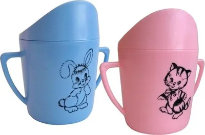 Obrázek produktu pro Hrníček pro kojence TVAR 8cm - Modrý s zajíčkem.