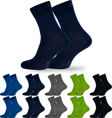Produktbild von OCERA 10 Paar Socken für Damen & Herren - Blau-Mix 35/38