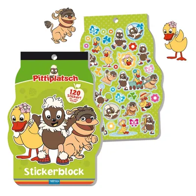 Produktbild von TRÖTSCH Stickerblock Pittiplatsch 120 Sticker Aufkleber