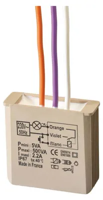 Productafbeelding van Impulsrelais UP, drukknop, 3-500W, 230V, MTR500E (5454050)
