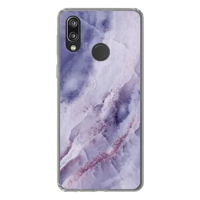 Produktbild von MuchoWow® Handyhülle Schutzhülle Hülle für Huawei P20 Lite (2020) Naturstein - Lila - Edelsteine und Mineralien Silikon Softcase Handy Hülle - Kartenhalter