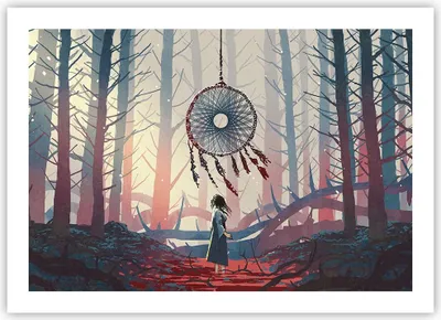 Produktbild von Poster - Poster ohne Rahmen - Märchen Fänger Träume - 70x50 cm - Wand Bild - Wanddeko - Wandbilder - Kunstposter - Wandposter - Bilder - Kunstdruck - Wanddekoration - Wandbild - P2XAA70x50-4789