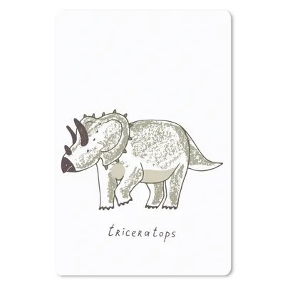 Produktbild von MuchoWow® Mauspad Mousepad Kinderzimmer - Triceratops - Dinosaurier - Junge - Mädchen - Kind 40x60 cm - Mousepads - Maus Mat - Pad - Mausunterlage - Schreibtisch Accesoire