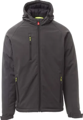 Produktbild von Mivaro Herren Winter Softshelljacke in Anthrazit - Winterjacke mit fester Kapuze - wattierte Jacke wasserdicht und winddicht, Stehkragen, Regular Fit, Größen S bis 5XL