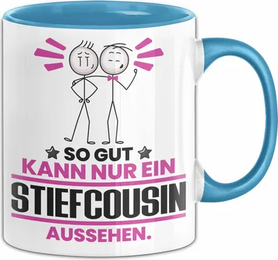 Produktbild von Stiefcousin Geschenk Tasse So Gut Kann Nur Ein Stiefcousin Aussehen Geschenkidee Kaffee-Becher (Blau)