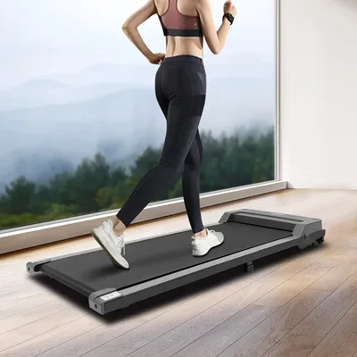 Produktbild von Motorisiertes Laufband Fitness Bodenstehend Fitnessgerät 100 kg Tragbar mit LED-Display und Fernbedienung   für Zuhause, Büro, Fitnessstudio