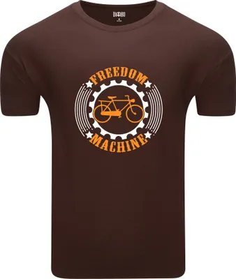 Produktbild von Diarbo Herren T-Shirt mit Aufdruck Fahrradliebhaber Freiheitsmaschine Braun Gr.S