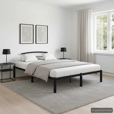 Immagine prodotto di Maison Exclusive - Letto in metallo nero 140x200 cm